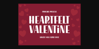 Heartfelt Valentine Font Poster 1