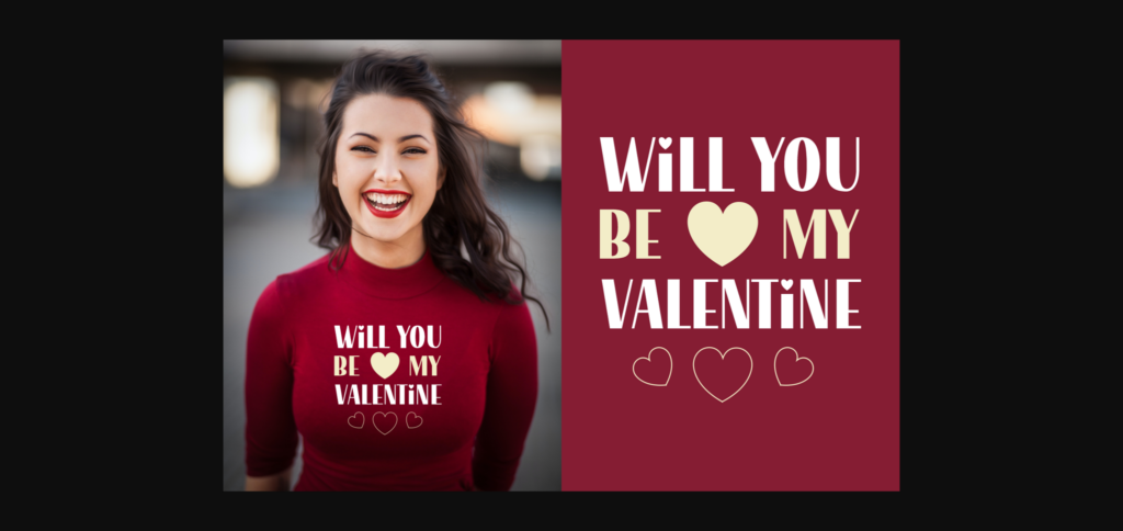 Heartfelt Valentine Font Poster 5