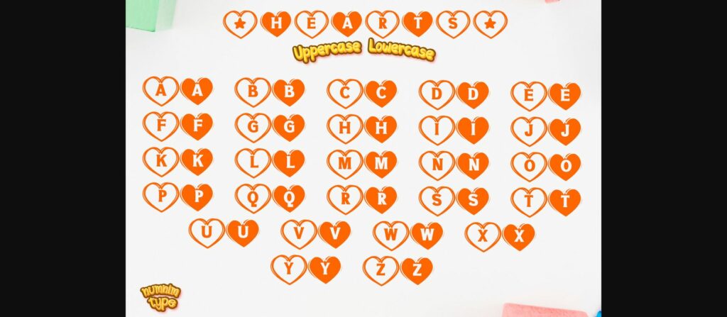 Hearts Font Poster 11