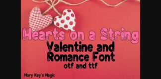 Hearts on a String Font Poster 1