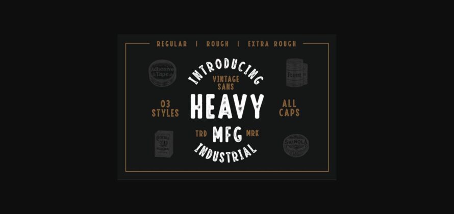 Heavy Mfg Font Poster 3