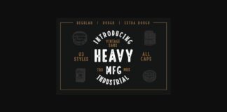 Heavy Mfg Font Poster 1