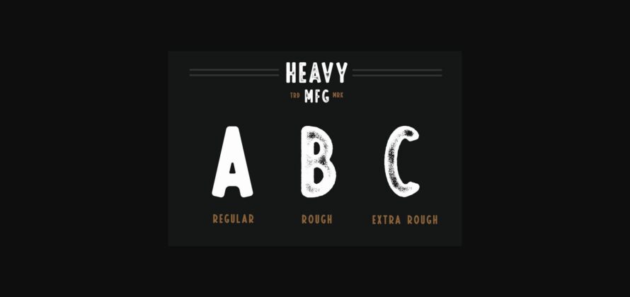 Heavy Mfg Font Poster 4