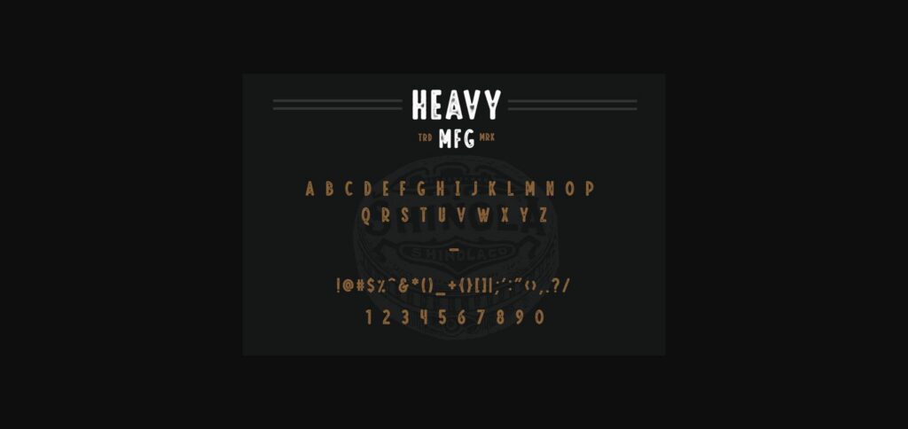 Heavy Mfg Font Poster 7