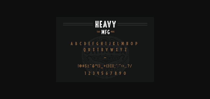 Heavy Mfg Font Poster 7