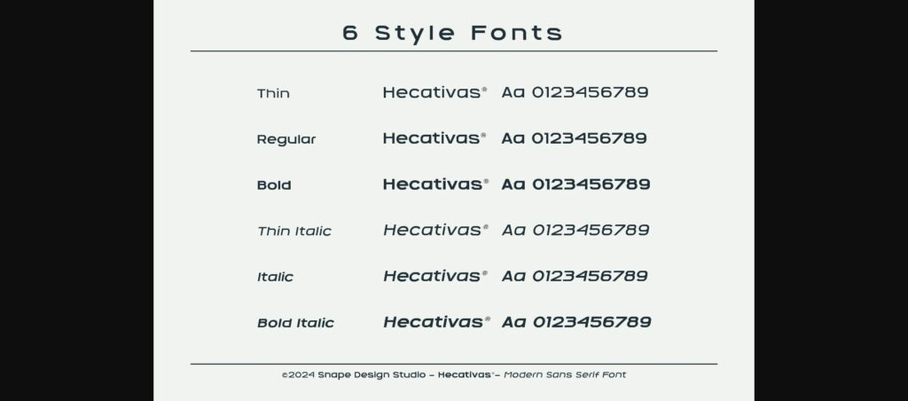 Hecativas Font Poster 6