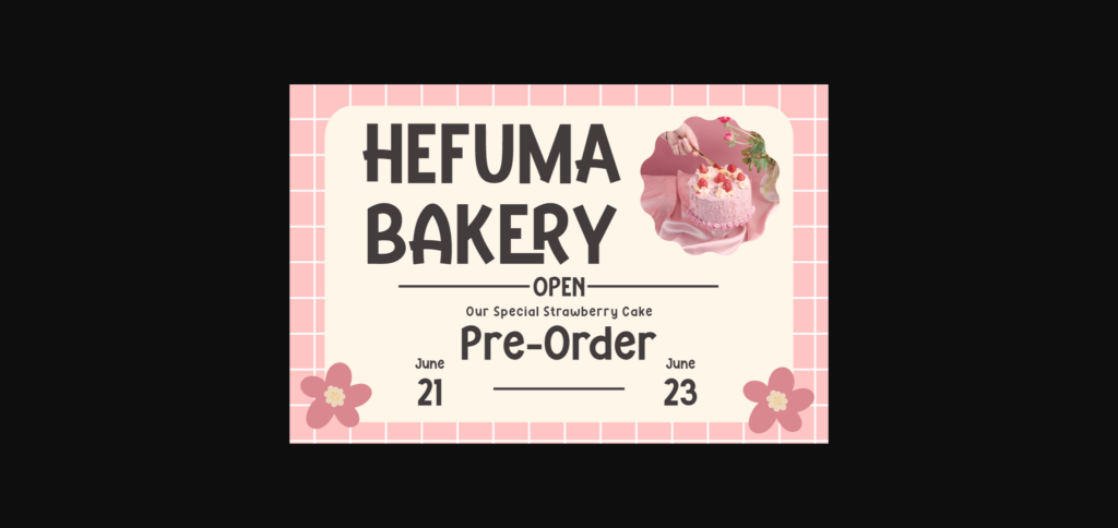 Hefuma Font Poster 6