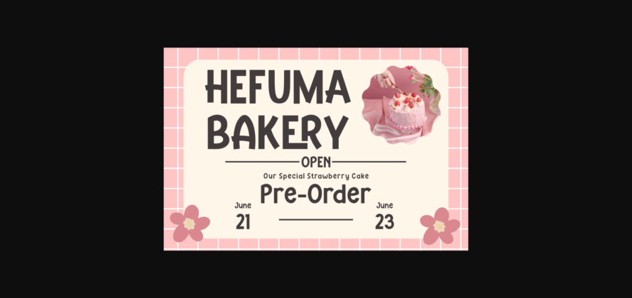 Hefuma Font Poster 6