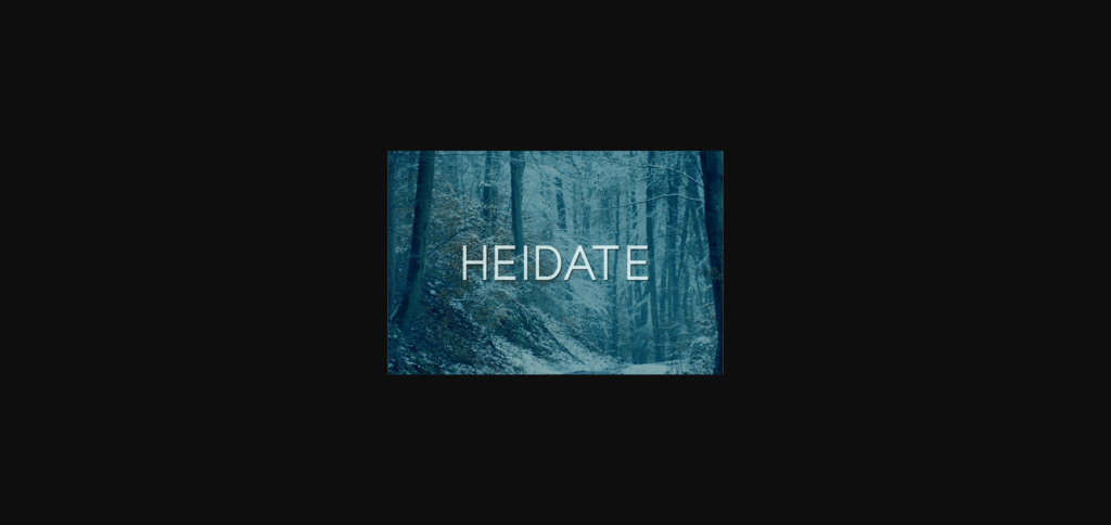 Heidate Font Poster 3