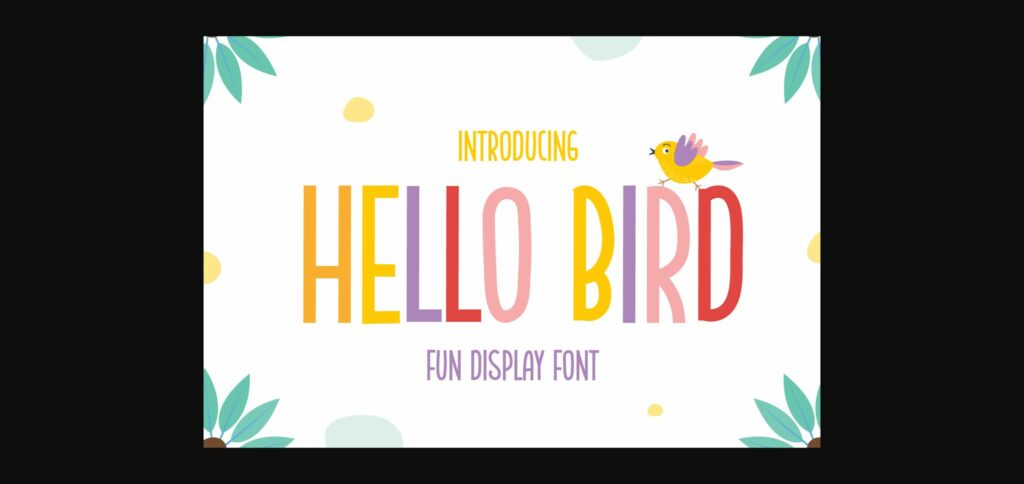 Hello Bird Font Poster 3