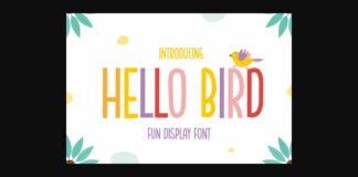 Hello Bird Font Poster 1