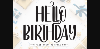 Hello Birthday Font Poster 1