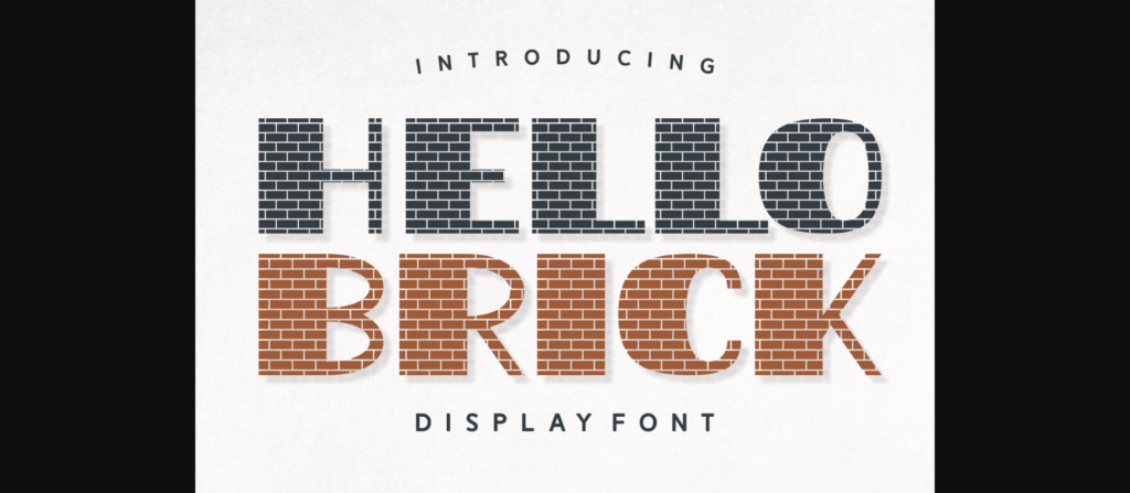 Hello Brick Font Poster 3