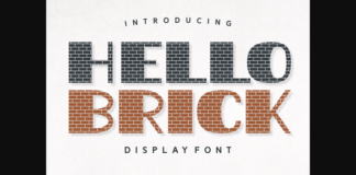 Hello Brick Font Poster 1