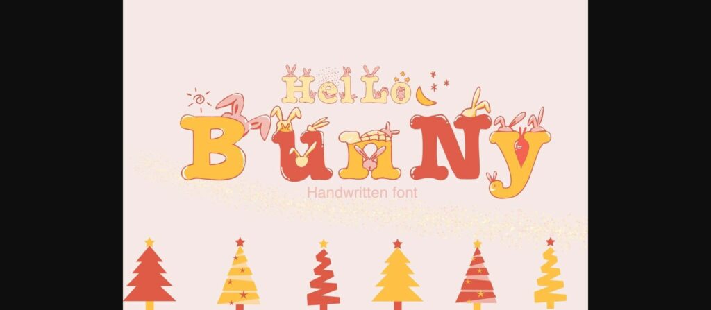 Hello Bunny Font Poster 3