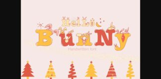 Hello Bunny Font Poster 1