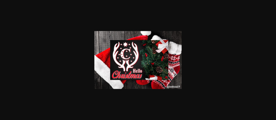 Hello Christmas Monogram Font Poster 3