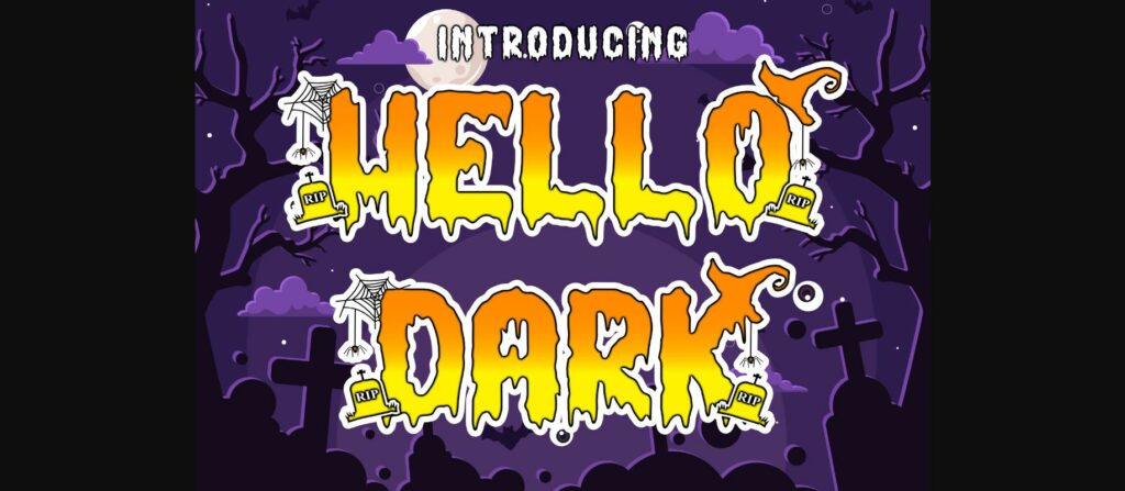 Hello Dark Font Poster 3