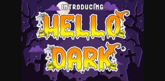 Hello Dark Font Poster 1