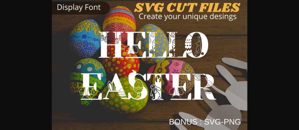 Hello Easter Font Poster 3