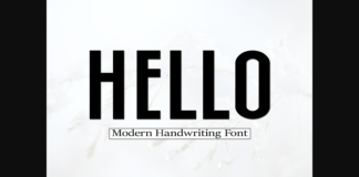 Hello Font Poster 1