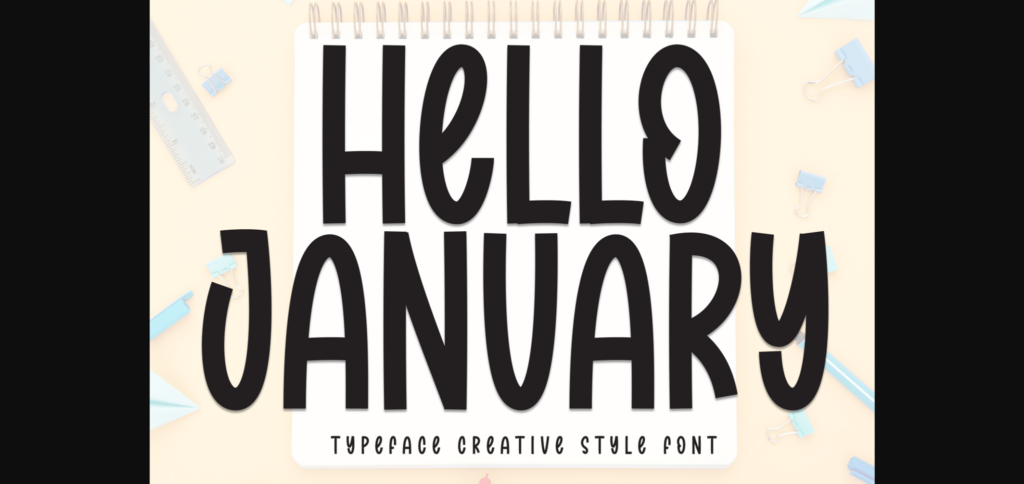 Hello January Font Poster 1