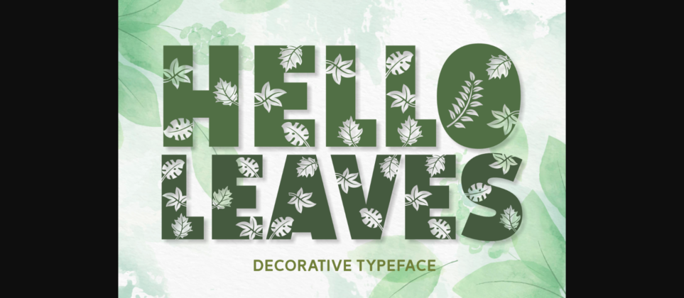 Hello Leaves Font Poster 3