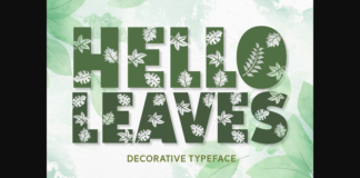 Hello Leaves Font Poster 1