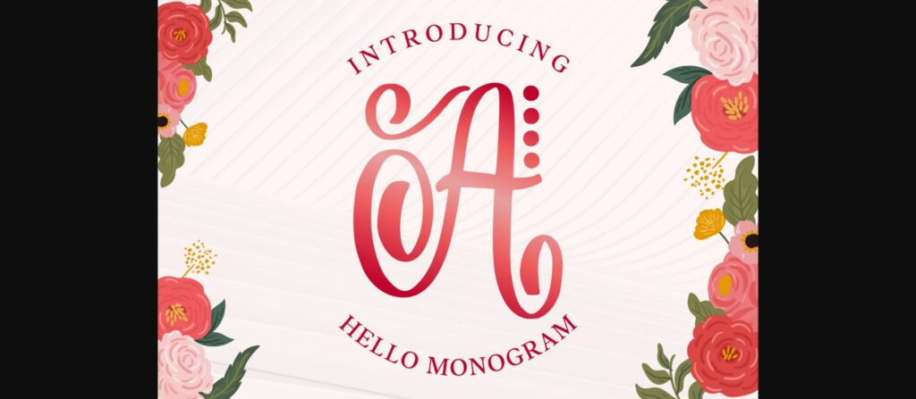 Hello Monogram Font Poster 3