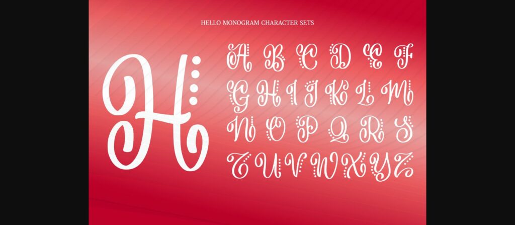 Hello Monogram Font Poster 5