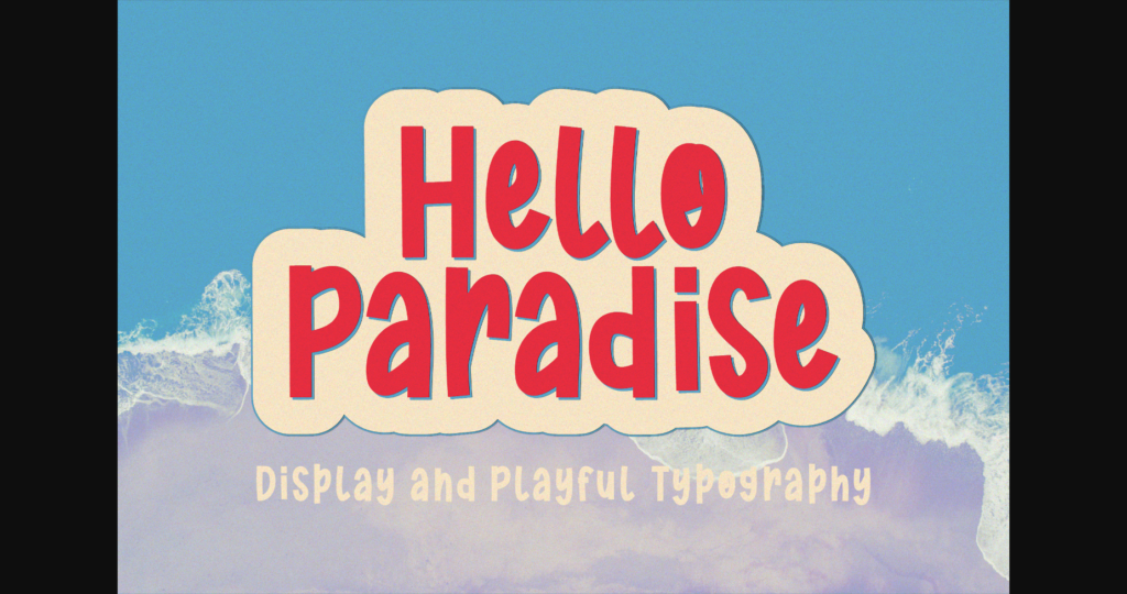 Hello Paradise Font Poster 3