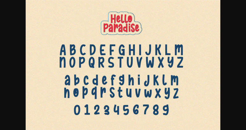 Hello Paradise Font Poster 5