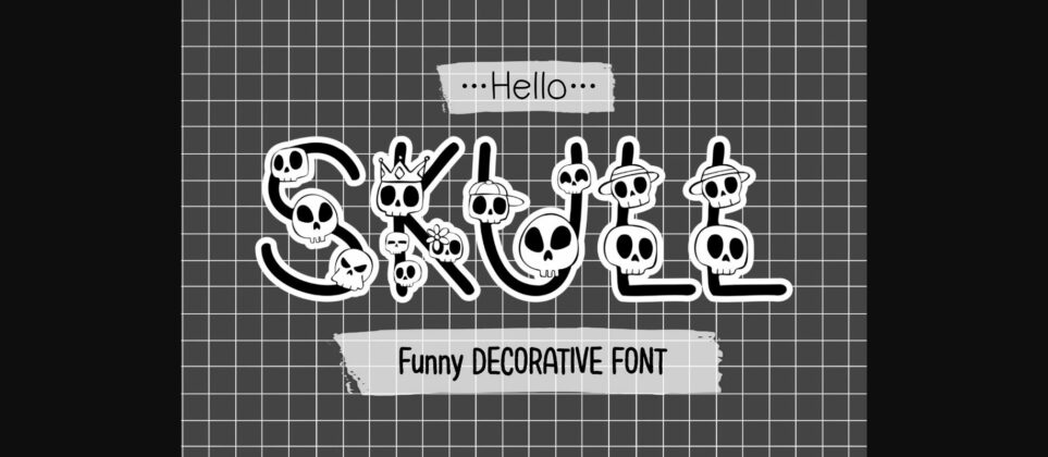 Hello Skull Font Poster 3