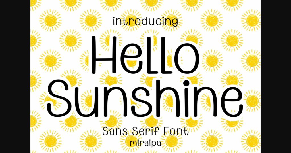 Hello Sunshine Font Poster 3