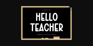 Hello Teacher Font Poster 1