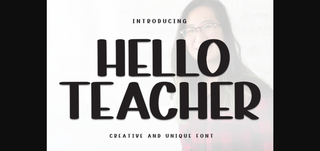 Hello Teacher Font Poster 3