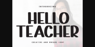Hello Teacher Font Poster 1