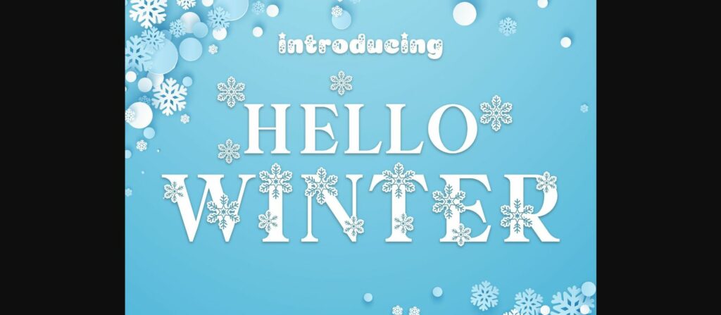 Hello Winter Font Poster 3