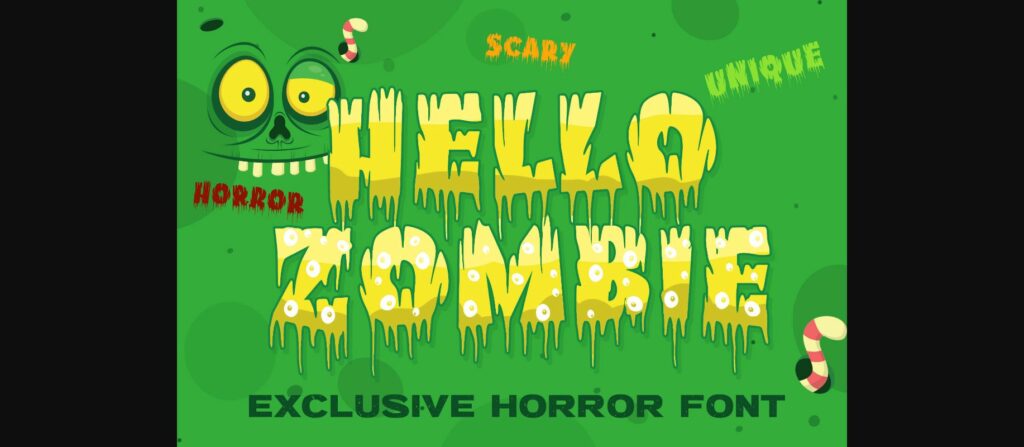 Hello Zombie Font Poster 3