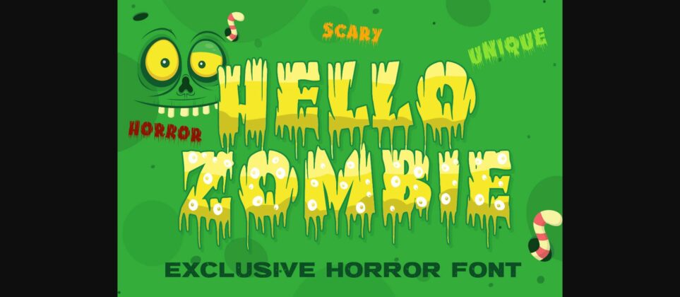 Hello Zombie Font Poster 1