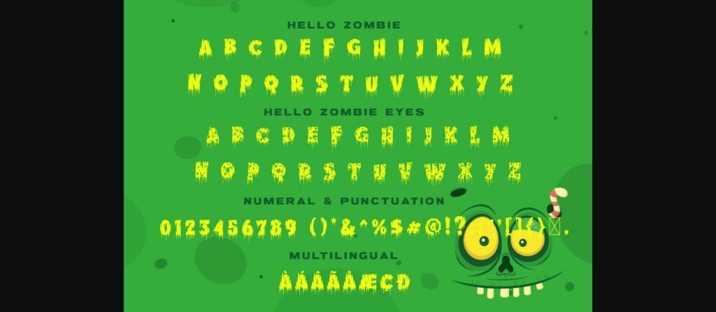 Hello Zombie Font Poster 8