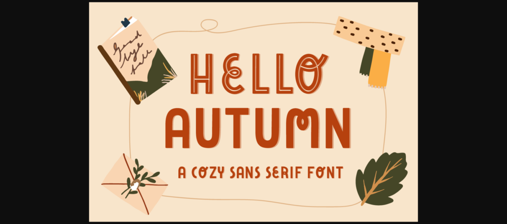 Hello Autumn Font Poster 3