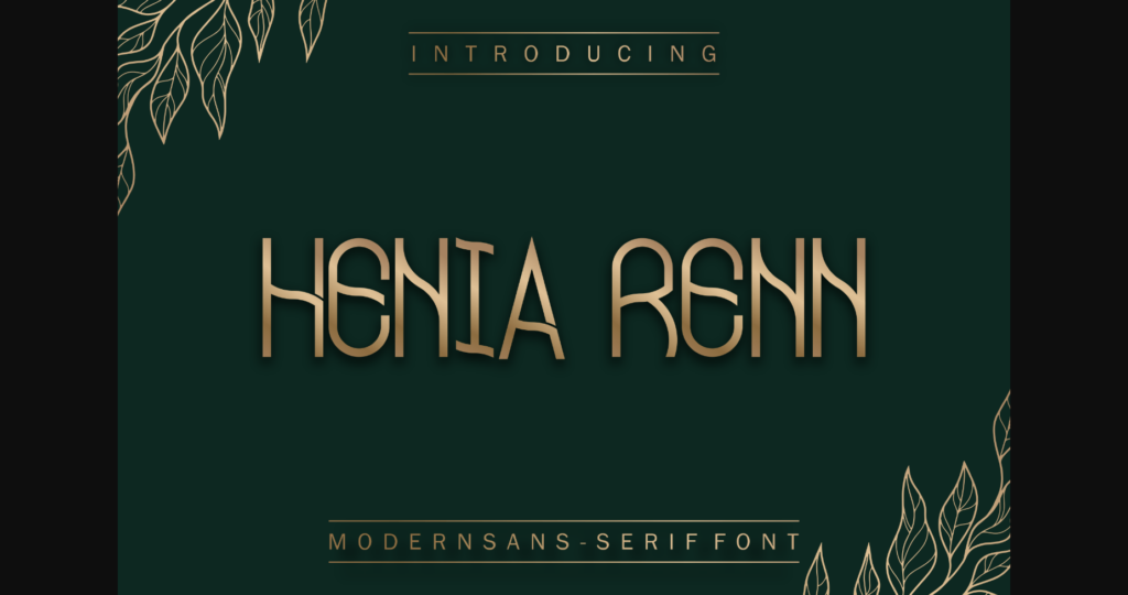 Henia Renn Font Poster 3