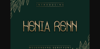 Henia Renn Font Poster 1