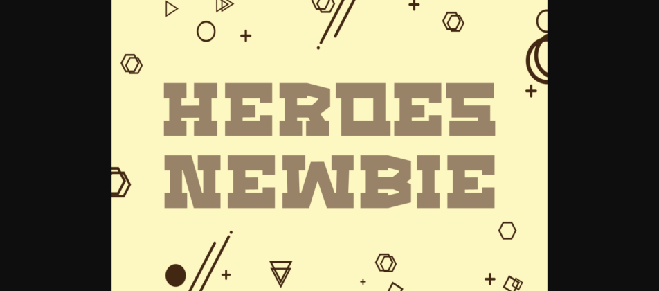 Heroes Newbie Font Poster 3