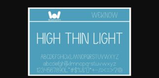 High Thin Light Font Poster 1