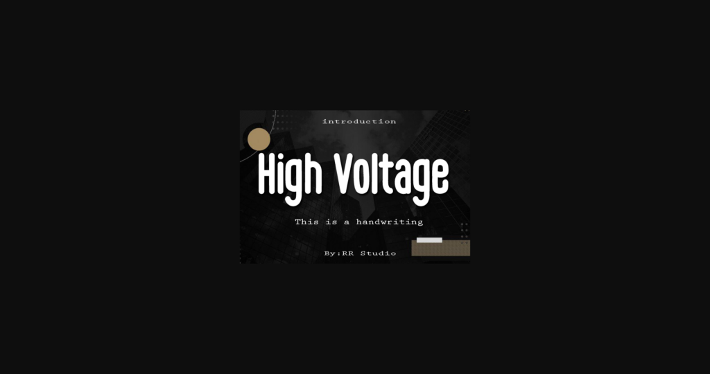 High Voltage Font Poster 3