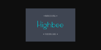 Highbee Font Poster 1