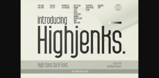 Highjenks Font Poster 1