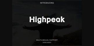 Highpeak Font Poster 1